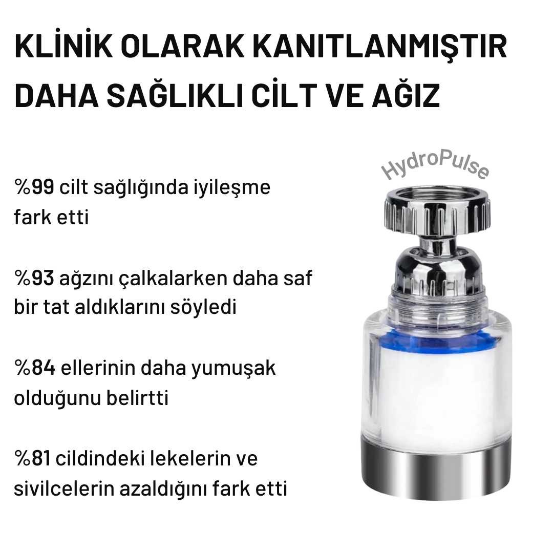 HydroPulse™ Filtreli 360° Döner Musluk Başlığı