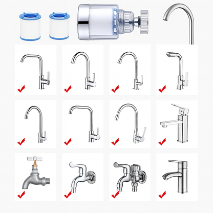 HydroPulse™ Filtreli 360° Döner Musluk Başlığı